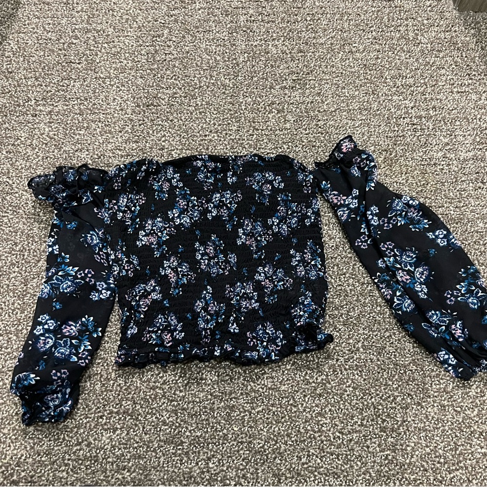 Wild Fable Smocked Floral Top